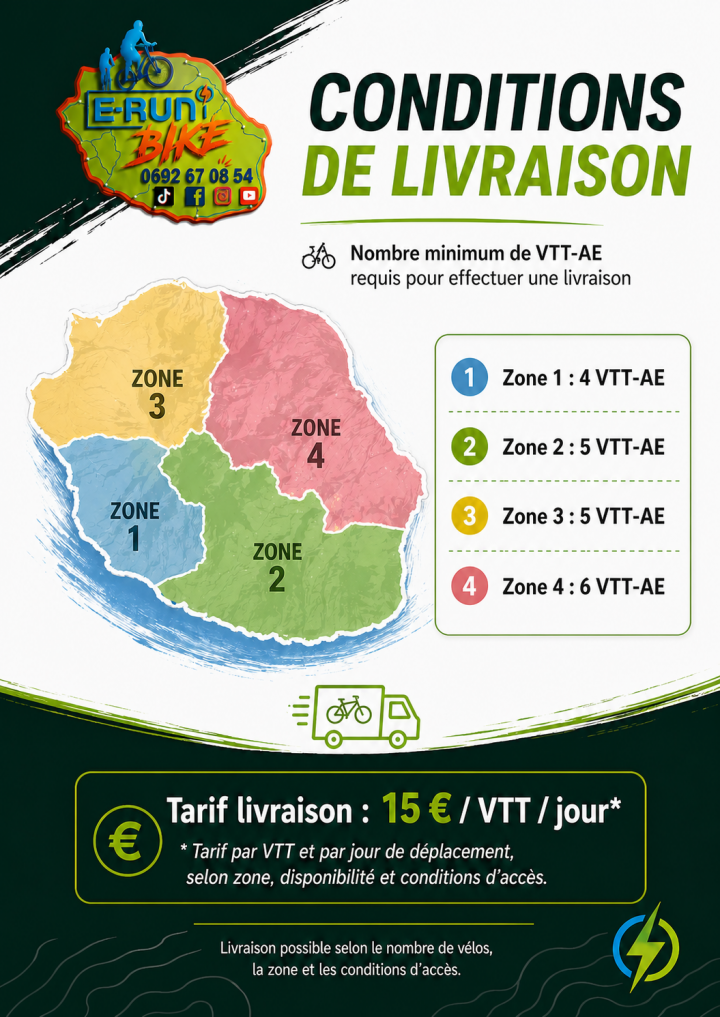 Location de vélos électriques pour adultes La Réunion